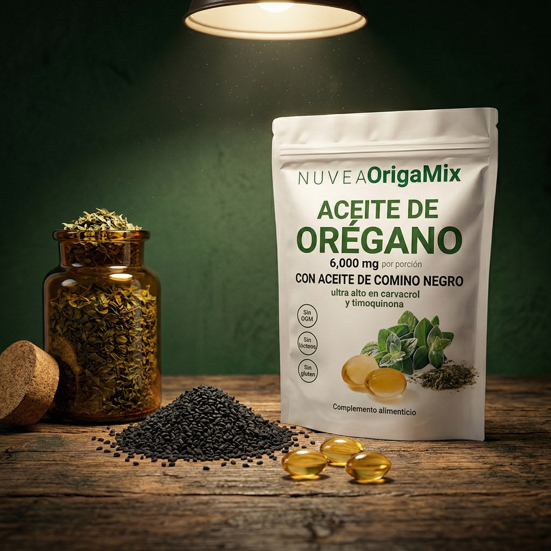 OrigaMix® aceite de orégano y comino negro en cápsulas